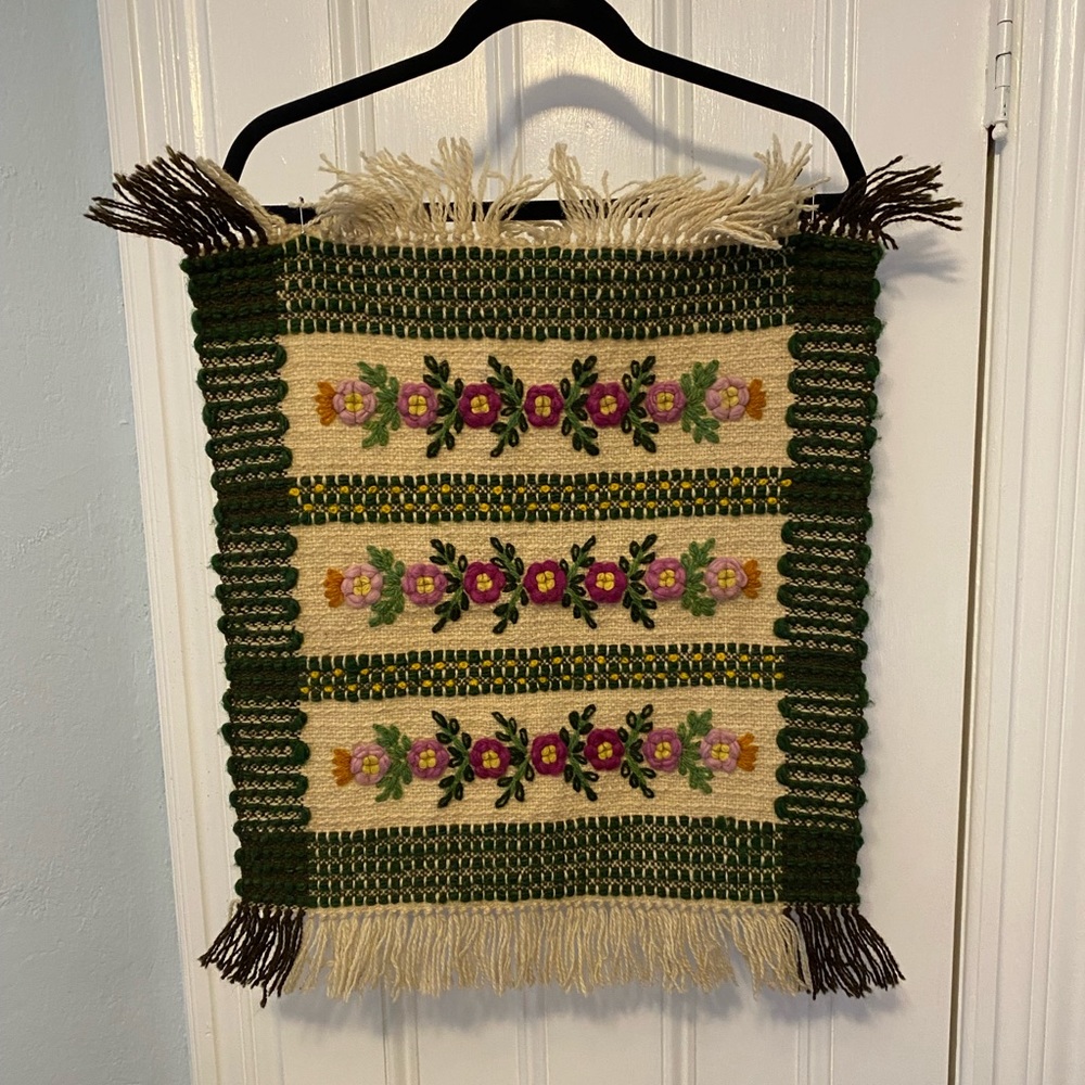 Wool table topper/runner from Poland
